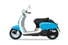 Motorcycle Rider. Motorcycle Driver. Bike Scooter. Moped. Retro Scooter. Scooter And Motorbike. Economical And Ecological City Transport. Moped For Tourism. Electric Moped Logotype.