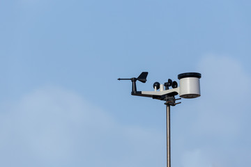 automatic coastal weather station with copy space.