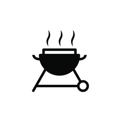 Barbeque cooking icon template