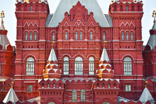 The Building Of State Historical Museum On Red Square, Moskow, Russia