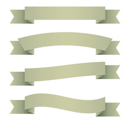 Sticker - Set of vector ribbons.Retro ribbon banners.