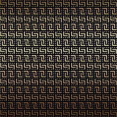 Wall Mural - golden and black geometric seamless pattern background, art deco style