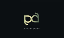 PD DP P D Letter Logo Alphabet Monogram Initial Based Icon Design