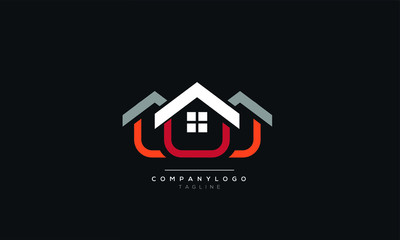 Poster - Real Estate Logo Design. Creative abstract real estate icon logo and business card template