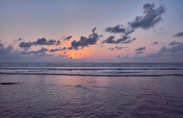 Canvas Print - Landscape. Beautiful sunset over the indian ocean. Bali.