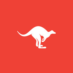 Sticker - Kangaroo animal icon logo design template