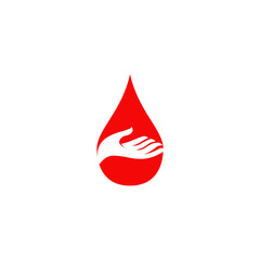 Sticker - Blood droop icon logo design template