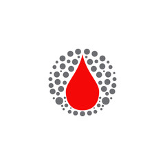 Canvas Print - Blood droop icon logo design template