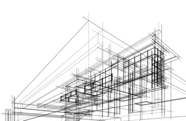 house building sketch architecture 3d 