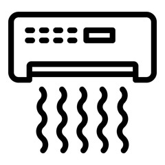 Poster - air conditioner icon. outline air conditioner vector icon for web design isolated on white backgroun