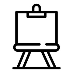 Poster - Education easel icon. Outline education easel vector icon for web design isolated on white background