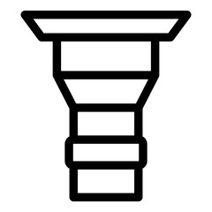 Poster - Drain gutter icon. Outline drain gutter vector icon for web design isolated on white background