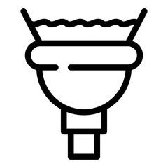 Poster - Metal gutter icon. Outline metal gutter vector icon for web design isolated on white background