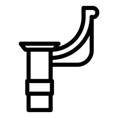 Poster - System gutter icon. Outline system gutter vector icon for web design isolated on white background