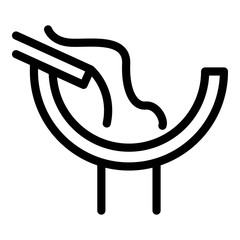 Poster - Rain water gutter icon. Outline rain water gutter vector icon for web design isolated on white background