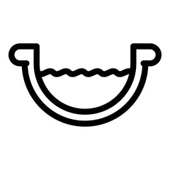 Poster - Steel gutter icon. Outline steel gutter vector icon for web design isolated on white background