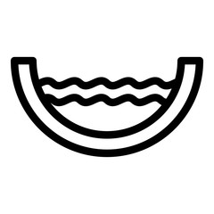Poster - Full water gutter icon. Outline full water gutter vector icon for web design isolated on white background