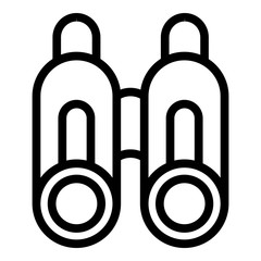 Poster - Binoculars icon. Outline binoculars vector icon for web design isolated on white background