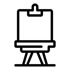 Poster - Frame easel icon. Outline frame easel vector icon for web design isolated on white background