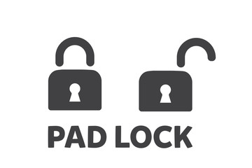 Wall Mural - Security pad lock icon vector