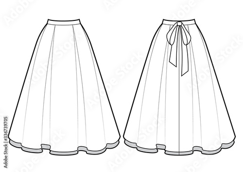Fotografía Smart skirt vector template isolated on a white background
