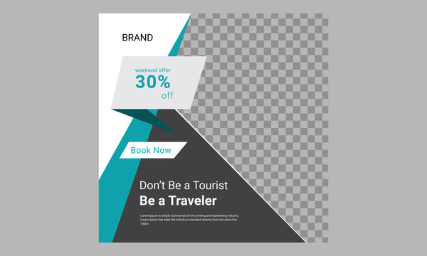 Modern promotion square web banner for social media mobile apps. Elegant sale and discount promo backgrounds for digital marketing