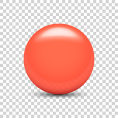 color living coral realistic dimensional spheres isolated on white background. vector illustration. 