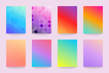 Poster - Minimal vector abstract cover notebook design. Planner and diary bright and pastel cover for print. Abstract design for copybook brochures and school books. Notebook, brochure, magazine template