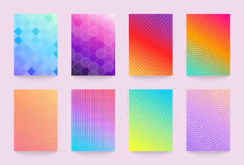 Poster - Minimal vector abstract cover notebook design. Planner and diary bright and pastel cover for print. Abstract design for copybook brochures and school books. Notebook, brochure, magazine template