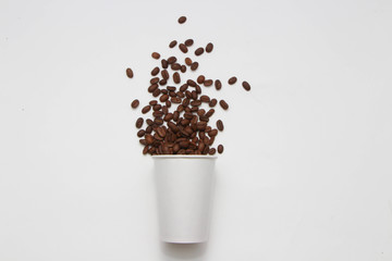 coffee beans in a cup