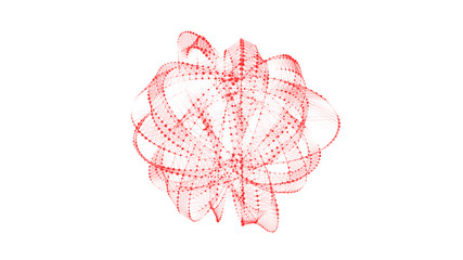Poster - Sphere with dot and lines. Science and technology background. 3D