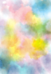 Wall Mural - abstract watercolor digital art painting soft focus for texture background