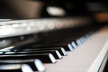Closeup Of A Piano Keyboard