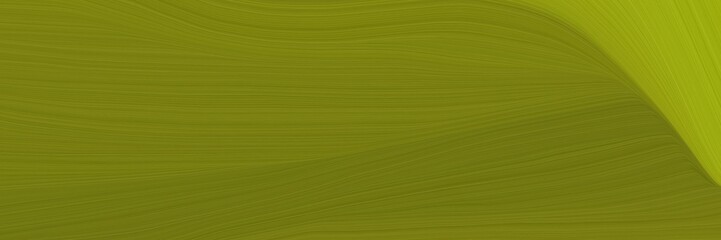 Aufkleber - elegant moving designed horizontal banner with olive and dark golden rod colors. graphic with space for text or image. can be used as header or banner