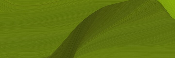 Poster - elegant surreal banner design with dark green, olive drab and dark olive green colors. graphic with space for text or image. can be used as header or banner