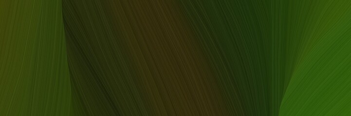 Poster - elegant moving designed horizontal header with very dark green and dark olive green colors. graphic with space for text or image. can be used as header or banner