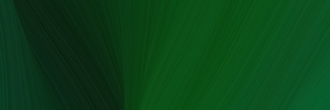 elegant flowing header with very dark green, forest green and dark slate gray colors. graphic with space for text or image. can be used as header or banner