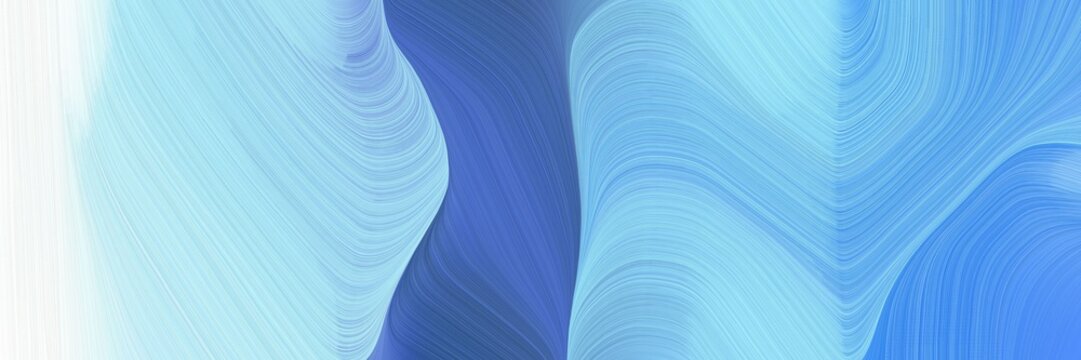 modern artistic designed horizontal header with sky blue, baby blue and steel blue colors. graphic with space for text or image. can be used as header or banner