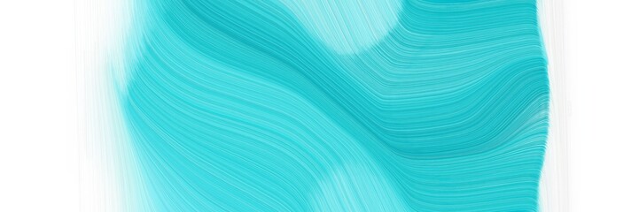 Poster - modern dynamic designed horizontal header with medium turquoise, turquoise and light cyan colors. graphic with space for text or image. can be used as header or banner