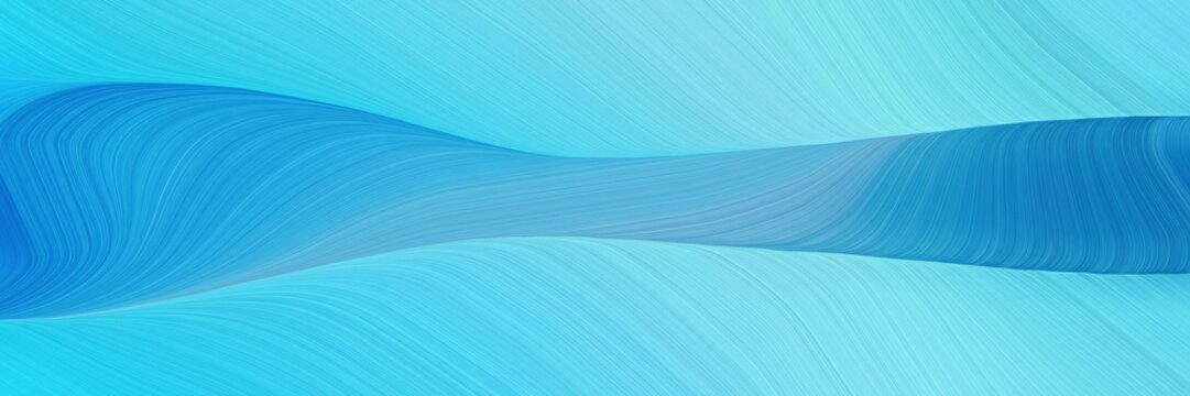 modern surreal banner with medium turquoise, sky blue and dodger blue colors. graphic with space for text or image. can be used as header or banner