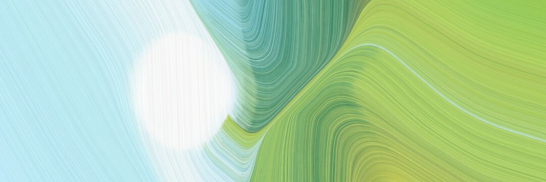 modern dynamic designed horizontal header with pale turquoise, dark khaki and powder blue colors. graphic with space for text or image. can be used as header or banner