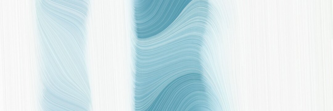 modern flowing header with white smoke, cadet blue and pastel blue colors. graphic with space for text or image. can be used as header or banner
