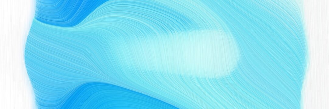 modern moving horizontal header with sky blue, baby blue and light cyan colors. graphic with space for text or image. can be used as header or banner