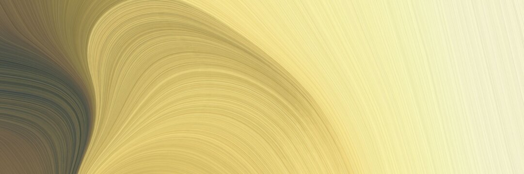 modern moving designed horizontal header with khaki, dark olive green and light golden rod yellow colors. graphic with space for text or image. can be used as header or banner