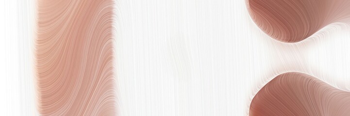 Poster - modern surreal header with linen, white smoke and pastel brown colors. graphic with space for text or image. can be used as header or banner