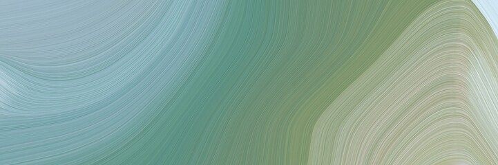 Poster - modern decorative designed horizontal header with dark sea green, pastel gray and pastel blue colors. graphic with space for text or image. can be used as header or banner