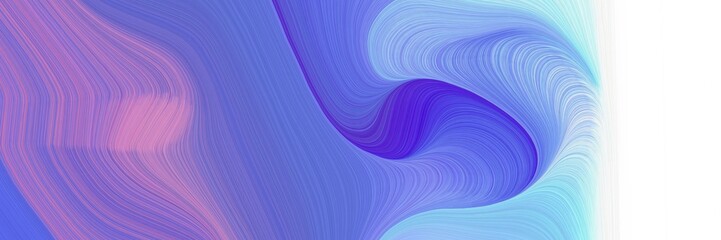 Poster - modern surreal horizontal banner with slate blue, light blue and pastel violet colors. graphic with space for text or image. can be used as header or banner