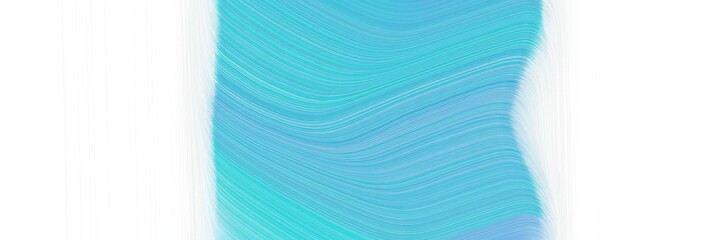 Poster - modern decorative horizontal header with medium turquoise, white smoke and baby blue colors. graphic with space for text or image. can be used as header or banner