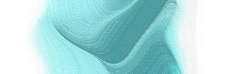 Poster - modern flowing banner with sky blue, pale turquoise and alice blue colors. graphic with space for text or image. can be used as header or banner