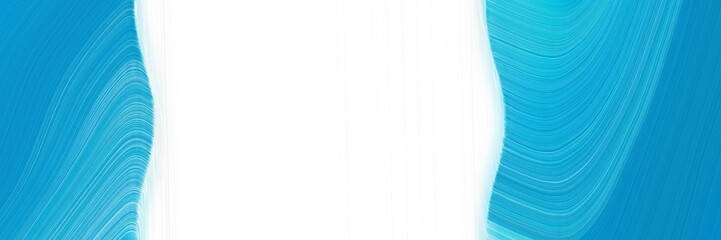 Poster - modern decorative horizontal banner with light sea green, light cyan and medium turquoise colors. graphic with space for text or image. can be used as header or banner